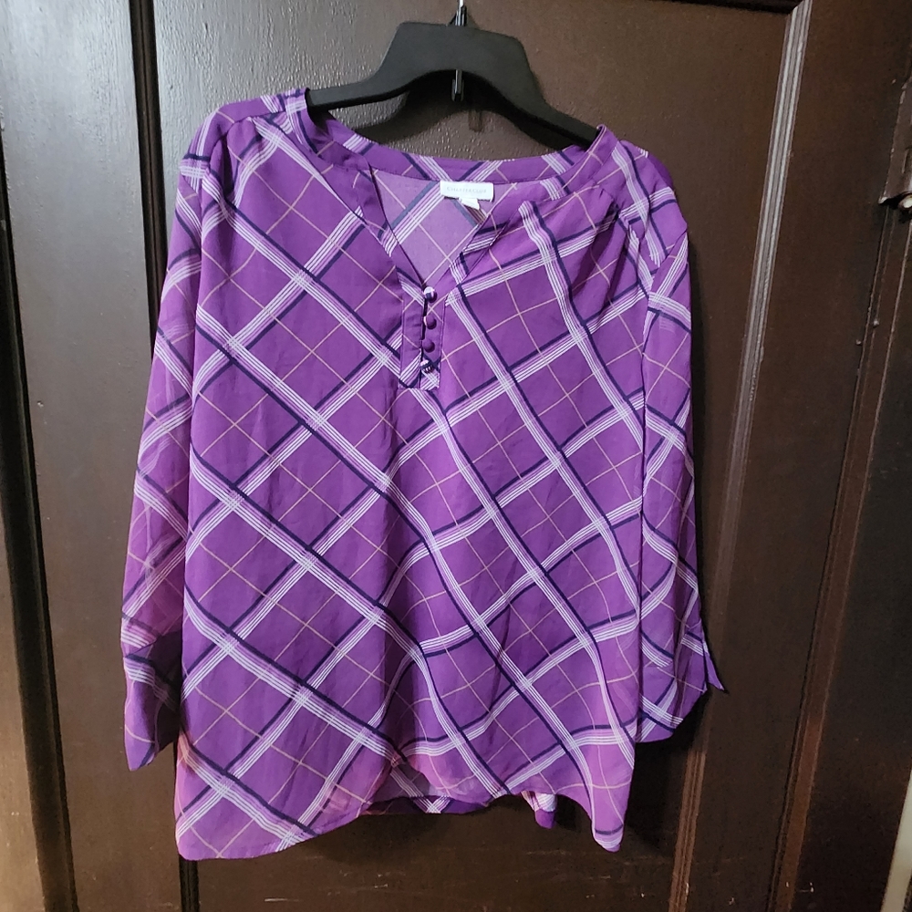 Top Charter Club Size XL Front Over and Sleeves 100%Polyester